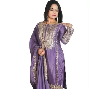 Women Ethnic Wear Embroidery Designer Salwar Kurti With Dupatta On Sale Now In Wholesale Price