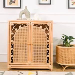 Gabinete de madera de mimbre Gabinetes de almacenamiento de ratán hechos a mano Venta directa de costo más bajo del fabricante de Vietnam - Product Image 1