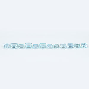 Natural 100% genuino tamaño libre Octágono forma facetada corte piedra preciosa suelta venta al por mayor aguamarina natural de proveedores - Product Image 4