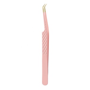 Nouvel applicateur professionnel pour cils en acier inoxydable doré, pince à cils pointue - Product Image 3
