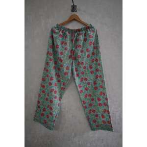 ชุดนอนผ้าฝ้ายพิมพ์ลายดอกไม้สำหรับฤดูร้อนสำหรับผู้หญิง เนื้อผ้านุ่ม ระบายอากาศได้ดี แห้งเร็ว ชุดนอนขายาว - Product Image 6