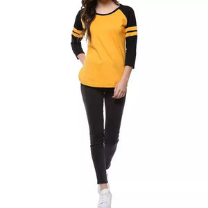 Camisetas de Manga Larga con Cuello Redondo para Mujer, de Poliéster/Algodón, Diseño Personalizado, Estilo Vintage con Botones, para Invierno, Venta al Por Mayor de Fábrica - Product Image 6