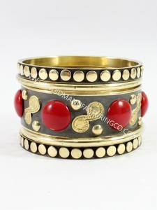 Juego de brazaletes de Latón chapado en multicolor para mujeres y niñas Pulseras y brazaletes de metal de moda Fabricación sincera de joyas - Product Image 2