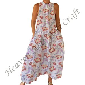 Combinaison imprimée hippie indienne magnifiquement conçue, design élégant, tenue ample d'été pour femmes, pour le printemps/été, adultes - Product Image 4