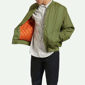 Latest Style Lightweight <b>Green</b> Bomber <b>Jacket</b> Winter <b>Jacket</b> New Fashion with Pocket Decoration OEM Service <b>Jacket</b> for <b>Man</b> - Product Image 5