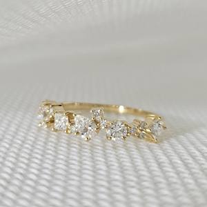 Anillo de Boda Unisex de Plata de Ley 925 con Corte Princesa, Chapado en Oro, con Diamantes, Alta Calidad, Certificado IGI - Product Image 6