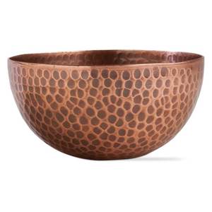 Finition antique martelée Design cuisine restauration article personnalisé bol de fruits fruits ou pop-corn servant un bol profond - Product Image 1