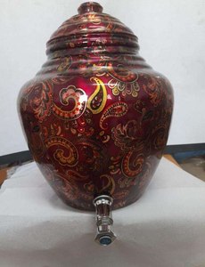 Distributeur d'eau de qualité commerciale 12L pour utilisation en cuisine, cuivre poli or, installation sur comptoir, robinet premium, Ayurveda - Product Image 3