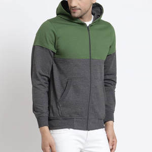 Precio más barato Patrón sólido Hombres Cremallera Sudadera con capucha Mejor calidad Hombres Cremallera Sudaderas con capucha para la temporada de otoño - Product Image 3