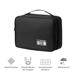 <b>Large</b> Portable Electronics <b>Storage</b> Case Versatile Office Organizer with Functional Design - Product Image 3