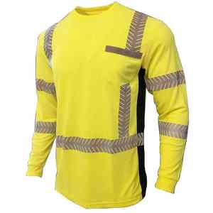 Fabricante hecho a medida de alta visibilidad uniforme de trabajo seguridad reflectante construcción personalizada seguridad camisa de manga larga - Product Image 3