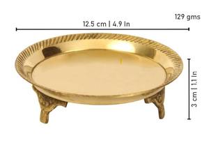 Bandeja de servicio de fundición de latón brillante contemporánea apta para lavavajillas con acabado antiguo dorado y latón para servir en la cocina - Product Image 2