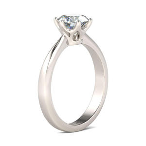 Anillo Solitario Clásico Jeulia de Plata de Ley Chapada en Rodio con Corte Redondo - Product Image 3