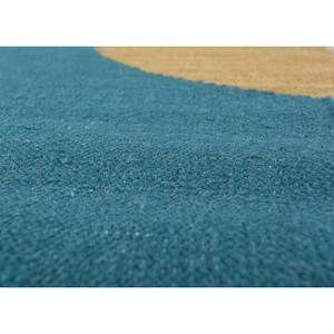 พรมขนสัตว์ทอลายตารางสีน้ำเงิน รุ่น Adwl-13090 ลายแบบนามธรรม สำหรับห้องโถงทางเดินในบ้าน รูปทรงสี่เหลี่ยมผืนผ้า วัสดุวิสโคส สำหรับห้องนั่งเล่นและห้องนอน - Product Image 3