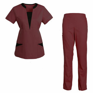 À la mode Premium médical Scrubs pantalons uniformes coton/Polyester tissu uniformes hospitaliers femme soins infirmiers Scrubs ensembles pour femmes - Product Image 5