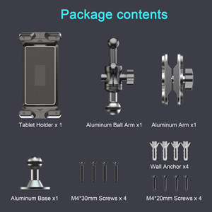 <span class=keywords><strong>Support</strong></span> mural pour <span class=keywords><strong>tablette</strong></span> en alliage d'aluminium pour camping-car, <span class=keywords><strong>bateau</strong></span>, voiture, avec base à visser, compatible iPad et Samsung, 5-13 pouces, tendance - Product Image 5