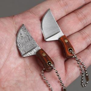Couteau de poche pliant en acier inoxydable avec manche en bois, mini couteau porte-clés pour le camping, OEM - Product Image 3