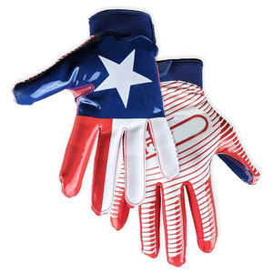 Venta al por mayor de guantes suaves personalizados de fútbol americano, guantes receptores con estampado de cuero, ropa deportiva para adultos - Product Image 4