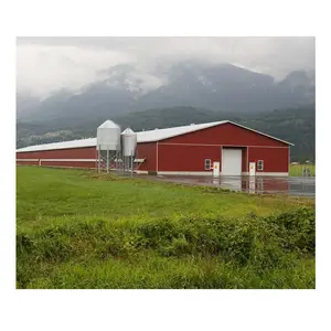 Prefabricated steel structure layer egg chicken high quality free range poultry farm house design for sale
