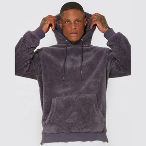 Customization OEM <b>Men's</b> Winter Solid Sherpa Polar Fleece <b>Pullover</b> <b>Jackets</b> Wholesale Sherpa <b>Jacket</b> - Product Image 2