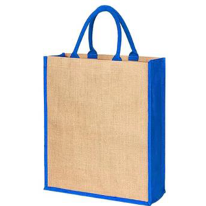 ถุงช้อปปิ้งจากปอกระเจาที่เป็นมิตรต่อสิ่งแวดล้อม พร้อมหูหิ้วเคลือบผ้า แผงด้านข้างตัดสี  ฝาปิดแบบกำหนดเอง ผลิตในบังกลาเทศ - Product Image 1