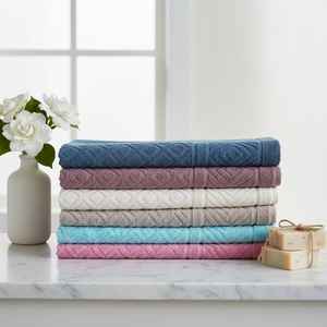 Serviette de bain et de visage en coton turc jacquard 100 % de la marque MYT-EX, motif moderne, 450 GSM, super absorbante, logo personnalisé, spa, vente en gros - Product Image 1