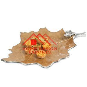 Dernier modèle de plateau de service en émail rouge pour centres de table Vente en gros Assiette de service aux fruits en aluminium au prix le plus bas - Product Image 5