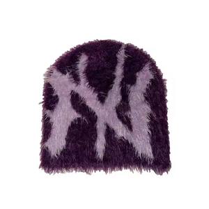 2025 Mohair hommes femmes lettre Jacquard Beanie avec partout Crochet hiver laine tricot Ski Beanie Mohair casquettes pour l'hiver - Product Image 2