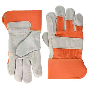 Guantes de seguridad de cuero de construcción industrial de trabajo ligero de buena calidad guantes de seguridad de mano de poliéster de trabajo a máquina - Product Image 4