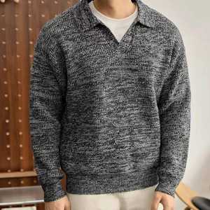 Pulls en maille de haute qualité avec logo personnalisé, hiver, uni, col rond, manches longues, respirant, 100% coton, doublure en laine - Product Image 6