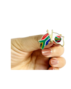 Pin de Solapa Personalizado con Logotipo del Equipo de Fútbol de Sudáfrica, de Aleación de Zinc Pintado, con Bandera Nacional, Cierre de Mariposa, Souvenir - Product Image 2