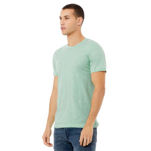 T-shirt unisexe à manches courtes CVC-Heather Prism Dusty Blue, 52% Airlume Cotton 48% Poly, 4.2 oz - Product Image 2