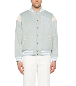 Veste universitaire courte boutonnée pour hommes, style hip-hop, personnalisable, vintage, old school, en laine, pour le basketball - Product Image 3