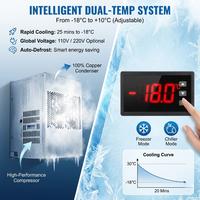 Réfrigérateur-congélateur mobile personnalisable 100 mm/150 mm/200 mm avec remorque, chambre froide 220 V pour l'industrie alimentaire