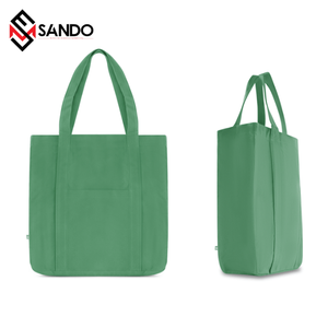 กระเป๋าผ้าโพลีเอสเตอร์กันน้ำสำหรับผู้หญิงกระเป๋าผ้าโพลีเอสเตอร์แบบพกพาสามารถพับเก็บได้สำหรับร้านขายของชำออกแบบได้ตามต้องการ - Product Image 4