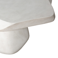 Table basse ronde en fibrociment au design moderne, mobilier de salon avec logo personnalisé et fonction extensible