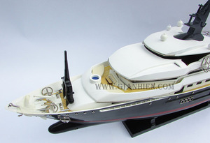 Gia Nhien Fabricant Approuvé Conception Personnalisée Basse quantité minimale de commande EN BOIS Alfa Nero-BLANCHE PERLE PEINTE-BATEAU DE VITESSE EN BOIS - Product Image 4