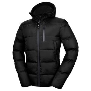 Nouvelle veste matelassée noire de haute qualité pour hommes, vêtements streetwear, veste matelassée noire à fermeture éclair pour hommes - Product Image 3