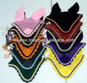 Voiles anti-mouches en coton les plus vendus avec cordon de mode Bonnets d'oreille personnalisables avec cordon de mode Type fer à cheval - Product Image 2