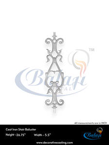 Barandilla de Balcón Moderna de Hierro Fundido Sólido, Sin Marco, Altamente Pulida, Superficie Gris con Acabado Granallado, Decorativa, 5 Años de Garantía, Balaji - Product Image 3