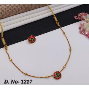 Premium Quality <b>Bridal</b> Collection Women Pendant <b>Set</b> with Lotus Shape Stone <b>Jewelry</b> for Wedding and Reception Use for Export Sale - Product Image 6