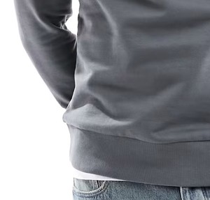 Sudadera térmica extragrande con cremallera de 1/4 cuartos y logotipo personalizado, Sudadera con capucha y media cremallera de algodón 100% para hombre, sudaderas con cremallera - Product Image 5