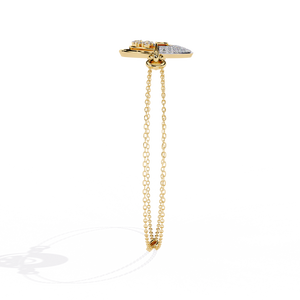 Magnifique bracelet et jonc en or 18 carats avec diamants de laboratoire, accessoire de bijouterie luxueux - Product Image 2