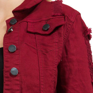 Veste en jean pour femmes, best-seller, lavage clair, manches à patch, veste en jean décontractée, mode d'automne, vêtements d'extérieur, veste en jean - Product Image 5