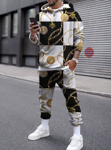 Chándal de gimnasio deportivo personalizado de poliéster 100% para hombre, conjunto de ejercicio de invierno de talla grande, nuevo diseño informal y elegante con características transpirables - Product Image 2