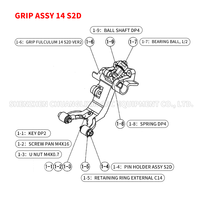Ensemble de préhension d'outils Brother S2D 14T pour perceuse-visseuse à magazine ATC Brother TC-S2D 14T, pièces de rechange