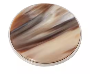 Posavasos de cuerno natural Esteras y almohadillas elegantes para protección y estilo de artesanía de media luna - Product Image 1
