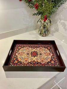 Bandeja de Servicio de Diseño con Recubrimiento de Esmalte de Madera MDF, Bandeja de Mesa de Alta Calidad para Hoteles y Restaurantes - Product Image 3