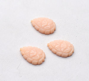 Juego de tallado de hojas de ópalo Rosa natural, piedras preciosas sueltas, 17X11mm, Ópalo rosa, fabricación de joyas hechas a mano, piedras preciosas, 3 piezas - Product Image 5