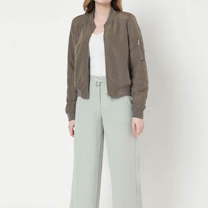 Chaqueta Bomber para Mujer al por Mayor de Fábrica, Chaqueta Bomber de Manga Larga Informal para Mujer a Bajo Precio - Product Image 5